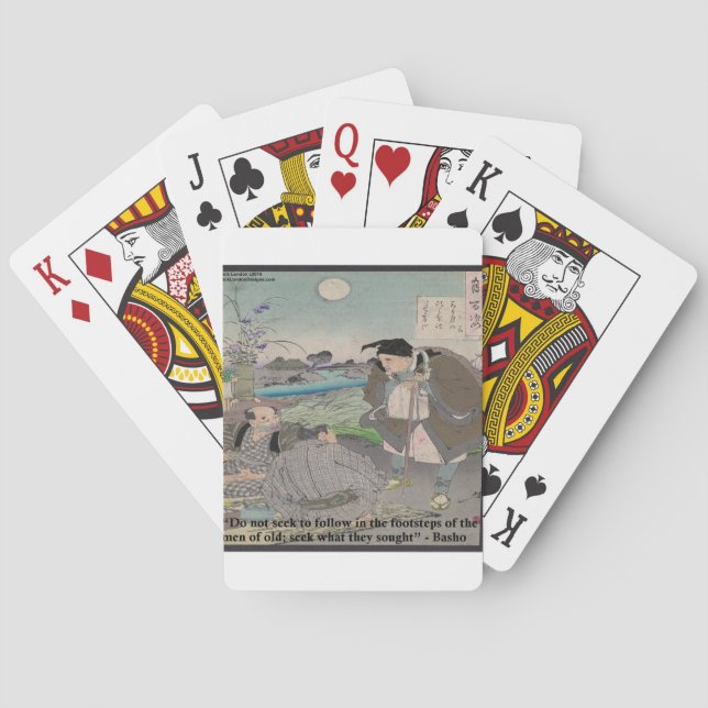 Basho und berühmtes Zitat Spielkarten (Rückseite)