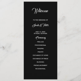 Basic and Elegant double side program card Programm