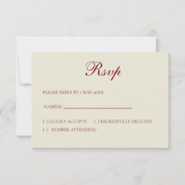 Basic and Elegant RSVP card Karte