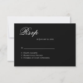 Basic and Elegant RSVP Card Karte