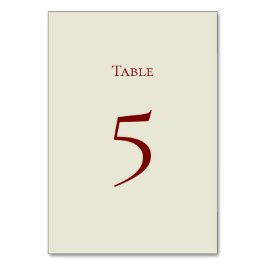 Basic and Elegant Table Number Card Tischnummer