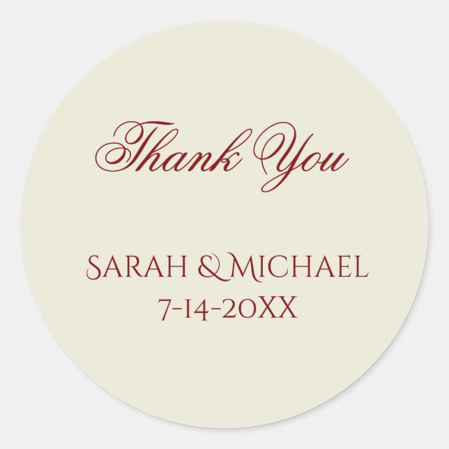 Basic and Elegant Wedding Stickers (Vorderseite)