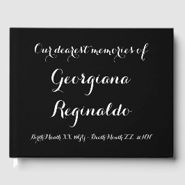 Basic and Simple Condolences Guestbook Gästebuch