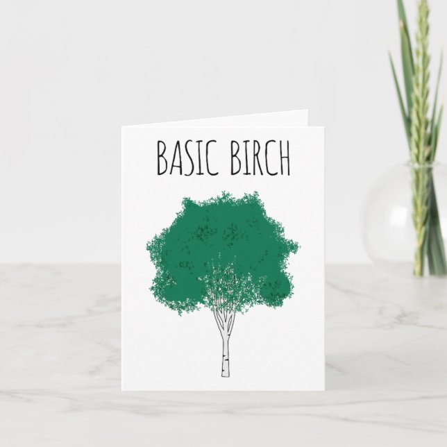 Basic Birch Funny Environmentalist Wanderwald Karte (Vorderseite)
