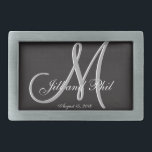 Basic Black Fabulous Wedding Monogram Grosser Wert Rechteckige Gürtelschnalle<br><div class="desc">Einfache Schwarz 3d Monogramm. Karo dieses 3D Monogram Basic Black Design.Gothic Black Look für Ihre Hochzeitsfeier. Monogramme,  Text- und Brautnamen und Bräutigamen sind leicht zu ändern,  um Ihre Bedürfnisse zu Anzug. Alle Kunstwerke und Bilder ©nuptial.</div>
