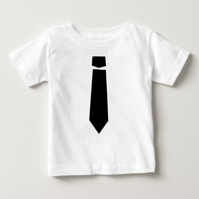 Basic Black-Krawatte-Shirt Baby T-shirt (Vorderseite)