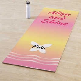 Basic Butterfly with Waves - Pink Lemonade Yogamatte