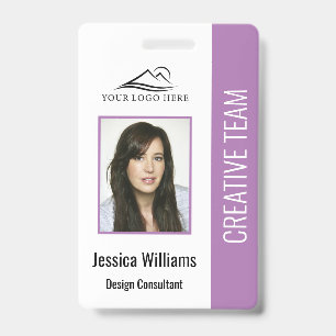 Basic Company Logo Photo Purple Employee Security Ausweis