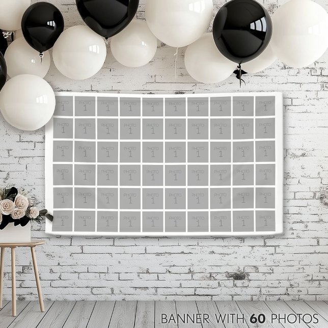 Basic Foto Template 60 Fotos - Kann die Farbe ände Banner (Photo Banner)