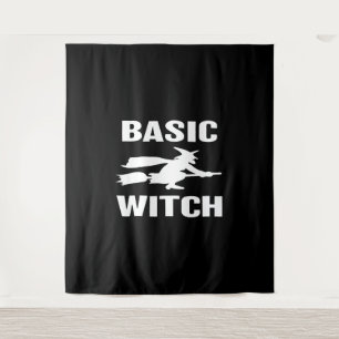 Basic Hexe lustiges Halloween, das Frauen sagt Wandteppich