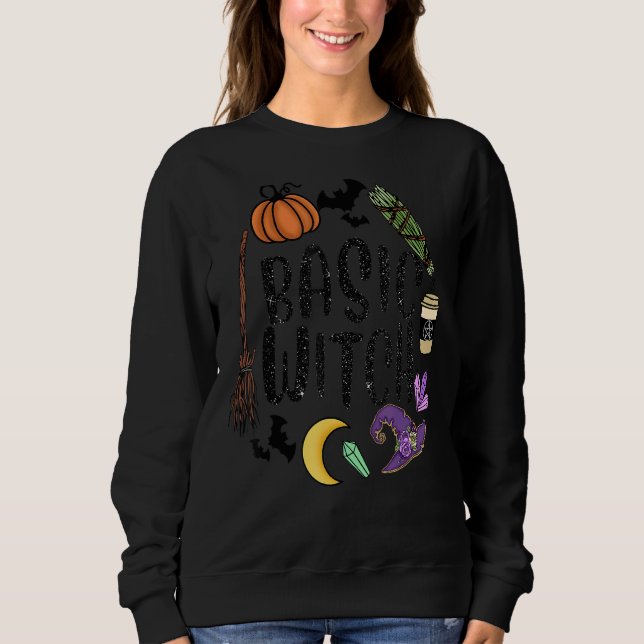 Basic Hexenhut Hexen Pumpkin Moon Hexcraft Ha Sweatshirt (Vorderseite)