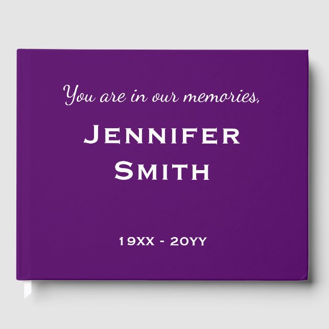 Basic & Minimal Memorial Gästebuch (Vorderseite)