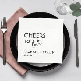 Basic Minimalistisch Simple Modern Chears Heart Na Serviette