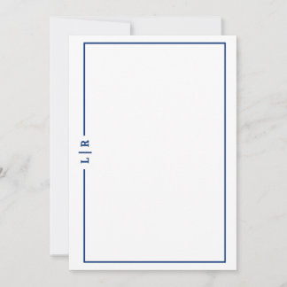 Basic Monogram #1 Flat Note Card Mitteilungskarte