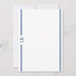 Basic Monogram #3 Flat Note Card Mitteilungskarte