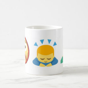 Basic Mug Emoji: No Fear, Bow Down, Pray Kaffeetasse
