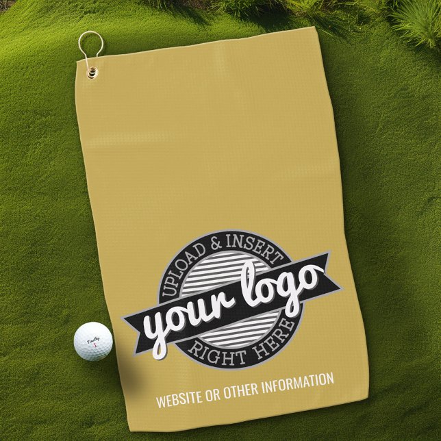 Basic Office Business Logo mit Kontaktinformatione Golfhandtuch (Custom Golf Towel with Logo)