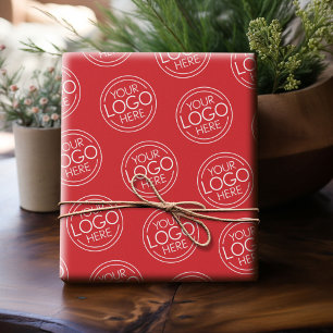 Basic Office-Firmenlogo mit Kontaktinformationen Geschenkpapier