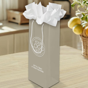 Basic Office-Firmenlogo mit Kontaktinformationen Geschenktüte Für Weinflaschen