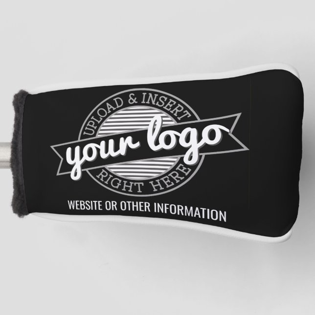 Basic Office-Firmenlogo mit Kontaktinformationen Golf Headcover (Vorderseite)