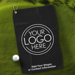 Basic Office-Firmenlogo mit Kontaktinformationen Golfhandtuch