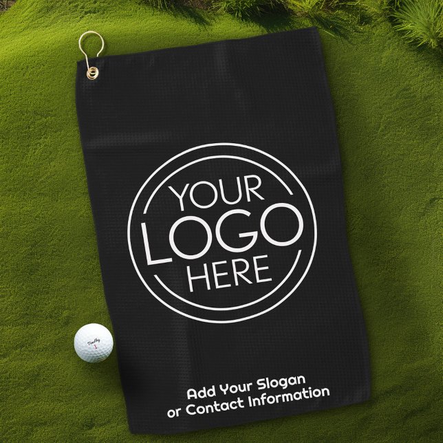 Basic Office-Firmenlogo mit Kontaktinformationen Golfhandtuch (Insert Your Logo for a Golf Promotional Product - Great for A Golf Tournament or Outdoor Event)
