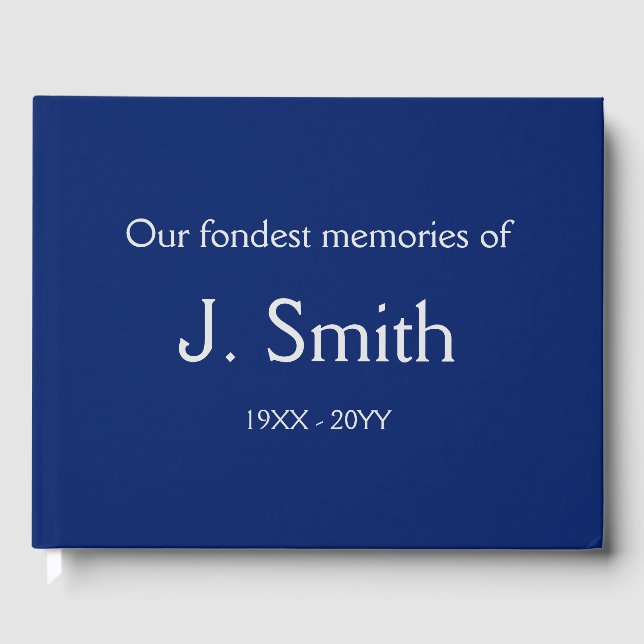 Basic, Simple Funerary Guestbook Gästebuch (Vorderseite)
