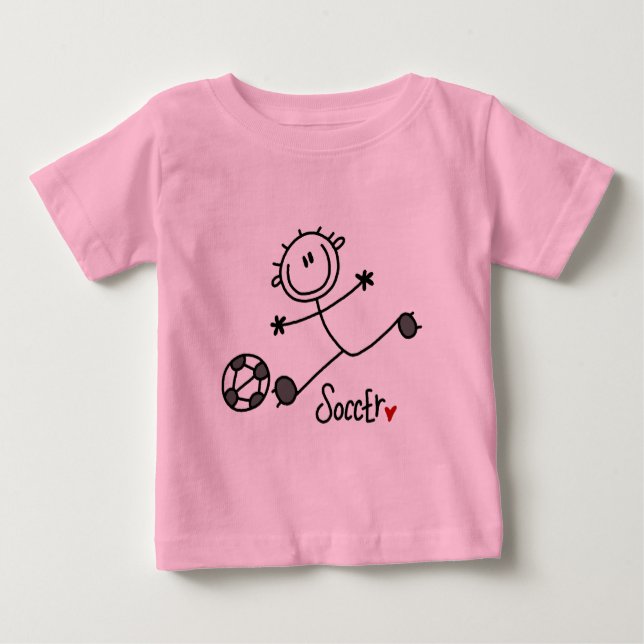 Basic Strichmännchen Soccer T - Shirt und Geschenk (Vorderseite)
