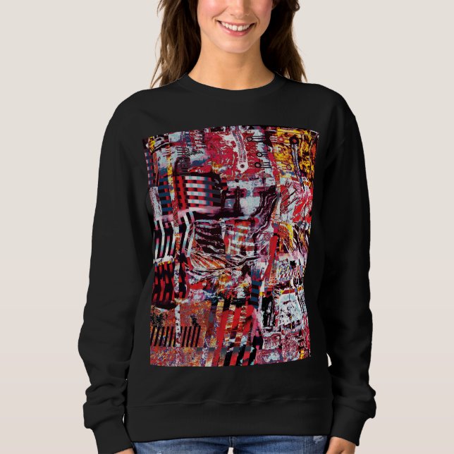 Basic Sweatshirt – Fragmentierter Puls (Vorderseite)