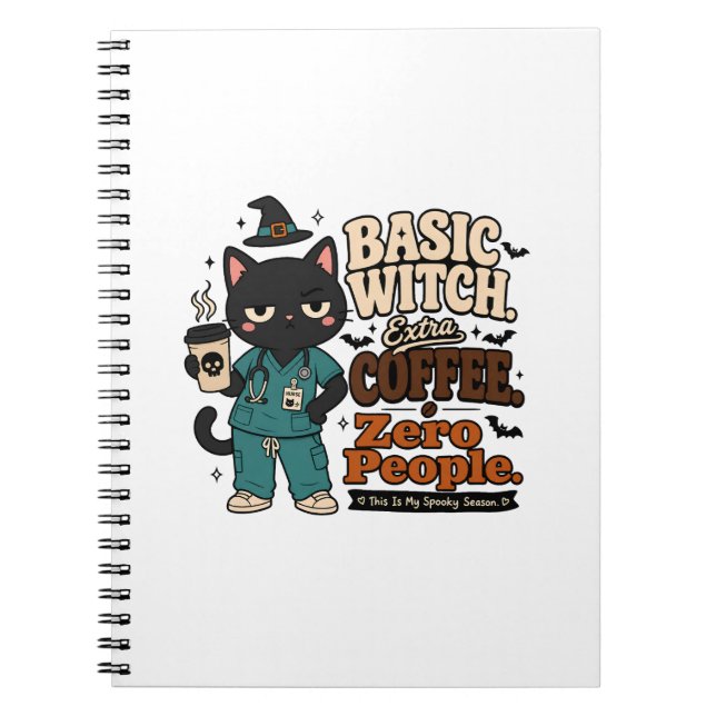 Basic Witch Extra Kaffee Zero Leute Notizbuch Notizblock (Vorderseite)