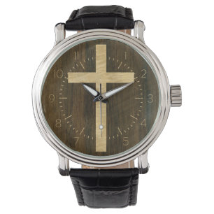 Basierendes Christliches Kreuzholz-Ahornholz Armbanduhr