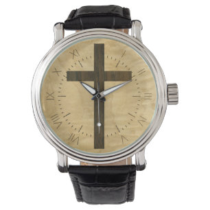 Basierendes Christliches Kreuzholz-Ahornholz Armbanduhr