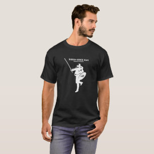 Basiertes stickman weißes Logo-Shirt T-Shirt