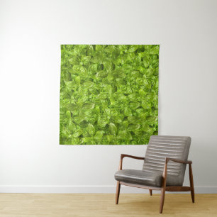 Basil-Blätter-Muster Wandteppich