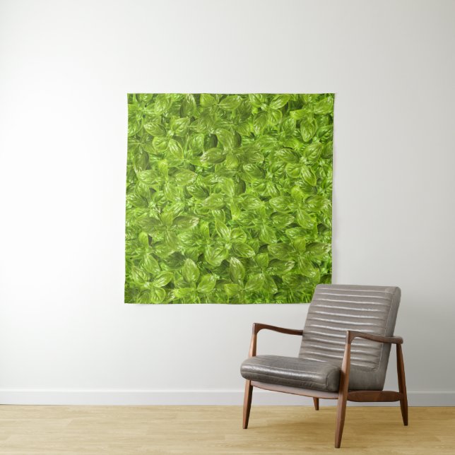 Basil-Blätter-Muster Wandteppich (Beispiel)