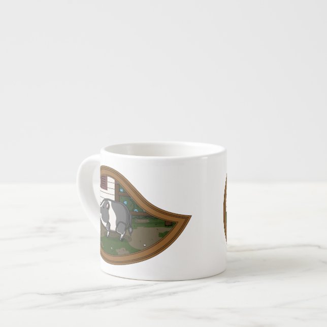 Basil der Schweinespezialitäten-Tasse Espressotasse (Vorderseite Links)