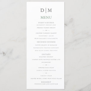 Basil Green Menu Menükarte