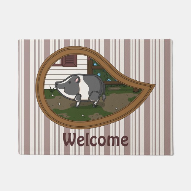 Basil the Pig Doormat Fußmatte (Vorderseite)