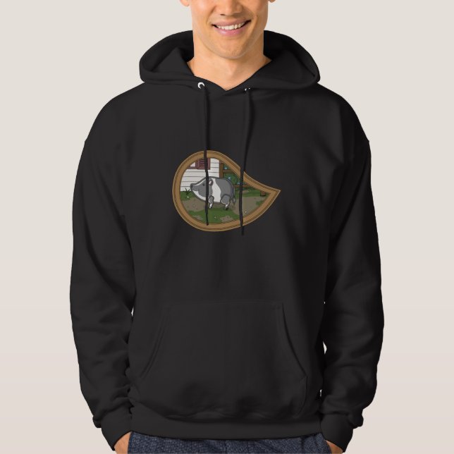 Basil the Pig Men Dark Shirt (Vorderseite)
