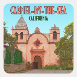 Basilica Carmel-by-the-Sea Mission Quadratischer Aufkleber