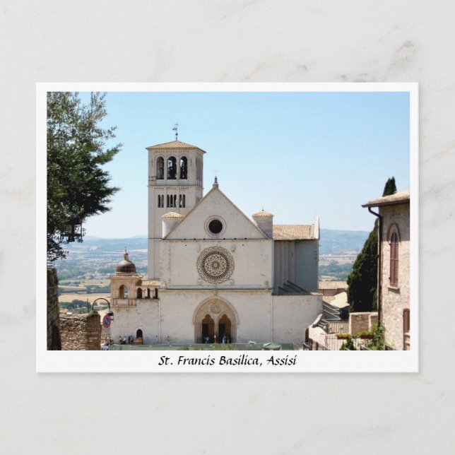 Basilica San Francisco, San Francesco Assisi Itali Postkarte (Vorderseite)