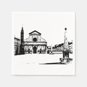Basilica Santa Maria Novella in Florenz, Italien Serviette