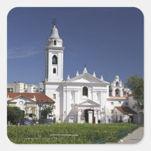Basilika Nuestra Senora del Pilar in Recoleta Quadratischer Aufkleber