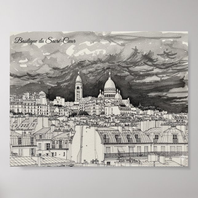 Basilika Sacré-Cœur Poster (Vorne)