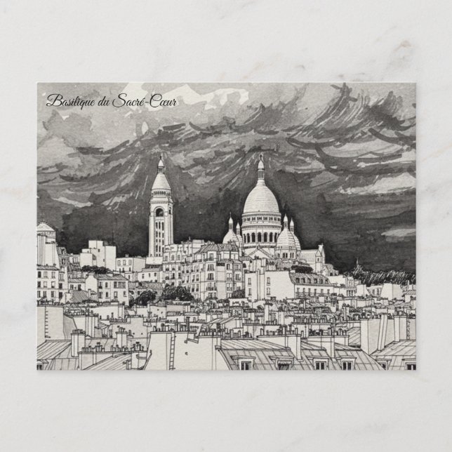 Basilika Sacré-Cœur Postkarte (Vorderseite)