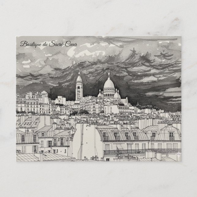 Basilika Sacré-Cœur Postkarte (Vorderseite)