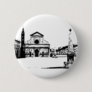 Basilika Santa Maria Novella in Florenz, Italien Button