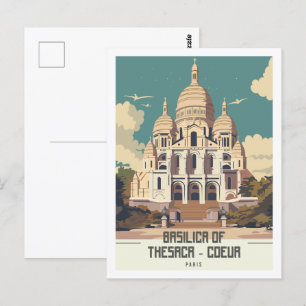 Basilika von Thesaca Coeur Paris Reiseort Postkarte