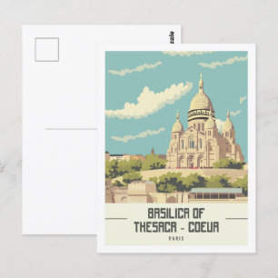 Basilika von Thesaca Coeur Paris Reiseort Postkarte
