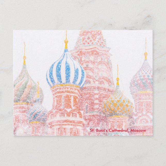Basilische Kathedrale im Schneesturm Postkarte (Vorderseite)